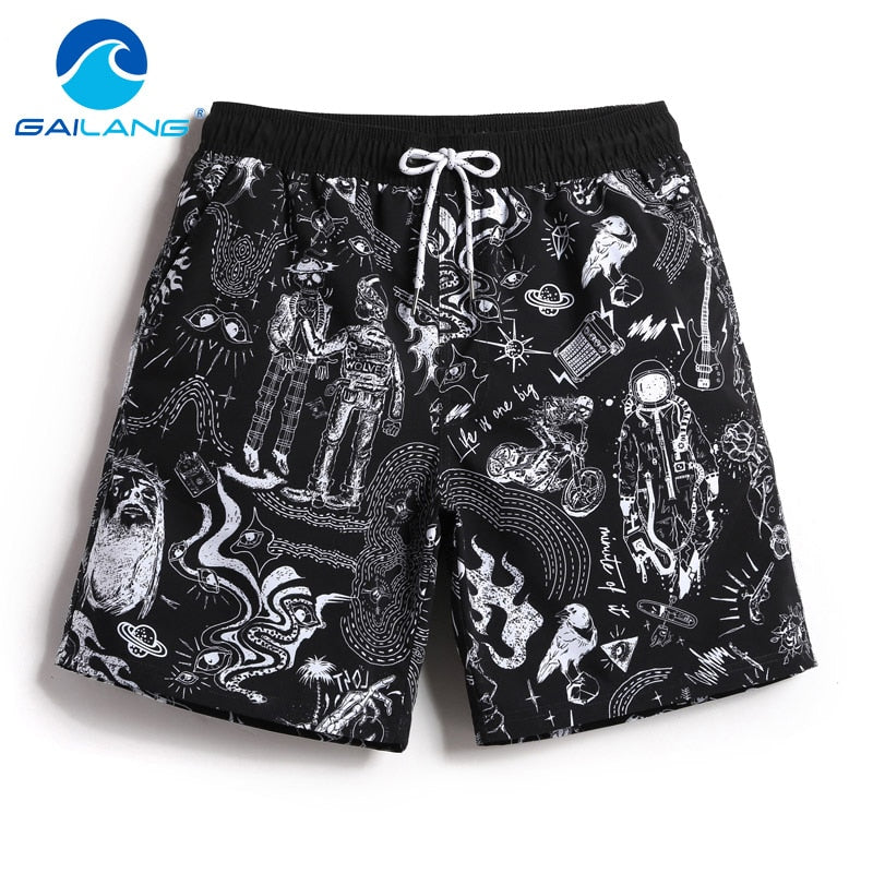 Gailang Brand Men Beach Shorts Board Boxer Trunks Men's Swimwear Swimsuits Active Bottoms Quick Drying Man Plus Size New
