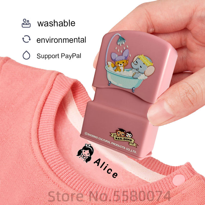 custom-made Baby Name Stamp DIY for children Name Seal student clothes chapter Not Easy To Fade Security Name Stamp Sticker