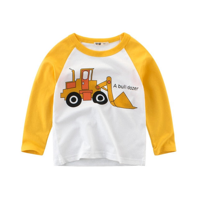 Kids Shirts T-Shirt for Children's Children Girls Boys a Boy Shirt Child Kid's Dinosaur Kid Cotton Cartoon Tops Clothing Clothes