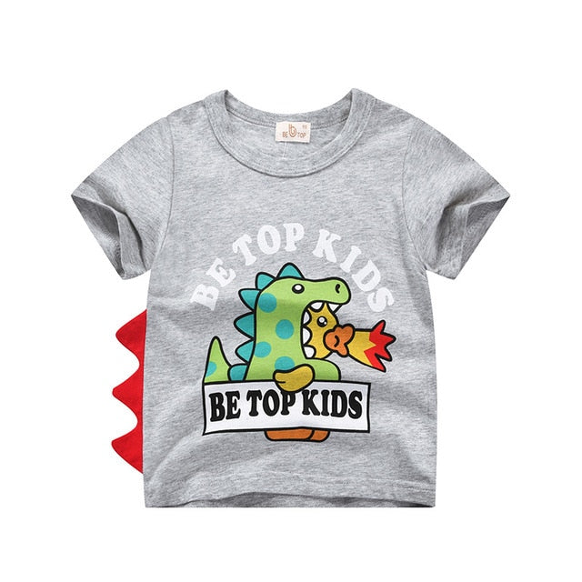 INPEPNOW Summer Children Clothing Boys T Shirt Cotton Dinosaur Short Sleeve Kids Tshirts Boy Casual Cute T-shirt 2-10Y DX-CZX279