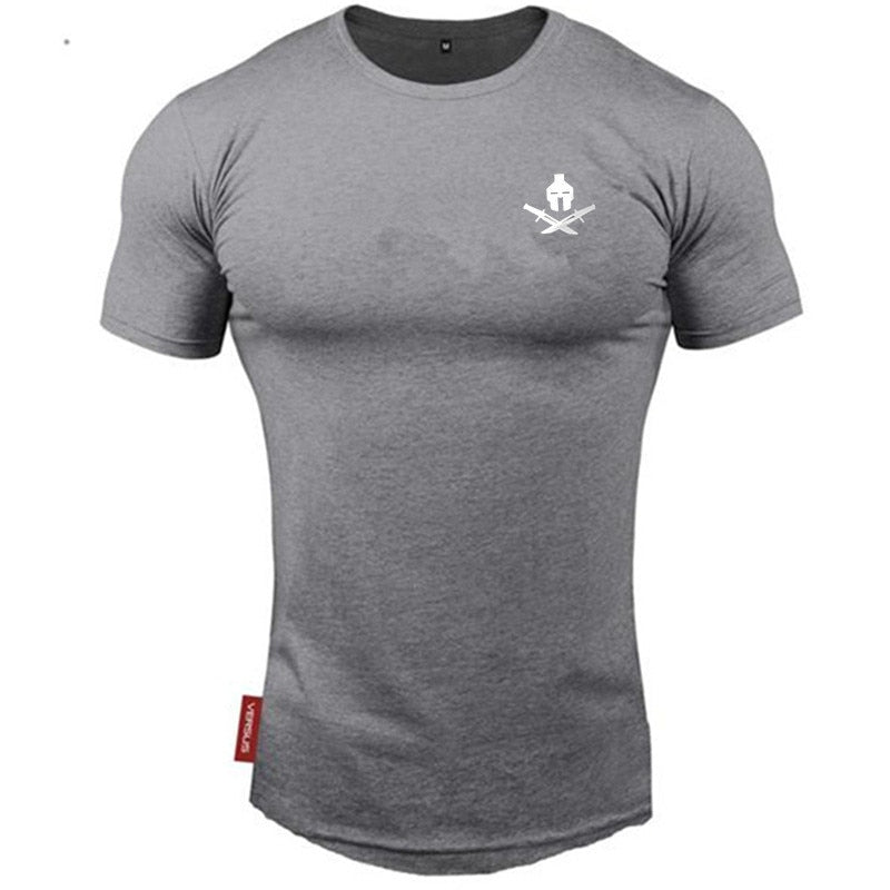 2020 New brand Clothing fitness Running t shirt men O-neck t-shirt cotton bodybuilding Sport shirts tops gym men t shirt