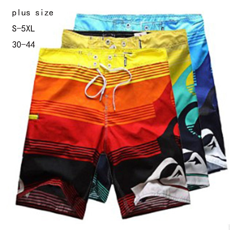 PLUS SIZE boardshorts men Board Shorts Mens New bermuda masculina man Summer Pants Beach wear Quick dry print swiming swimsuit