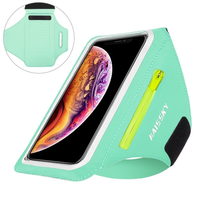 Zipper Running Sport Armbands For Airpods Pro Belt Hand Pouch For iPhone 12 11 Pro Max XS XR 7 8 Plus Arm Band For Samsung S21 +