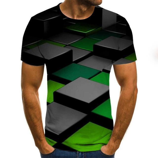 2021 Fashion Casual Short Sleeve Three-Dimensional Vortex Men T-Shirt 3D Printed Summer O-Neck Daily Casual Funny T-Shirts