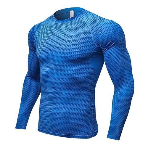 Quick Dry Workout Running Shirt Compression Fitness Tops Breathable Jersey Gym T-shirts Clothing Rashguard Male Sport Shirts Men