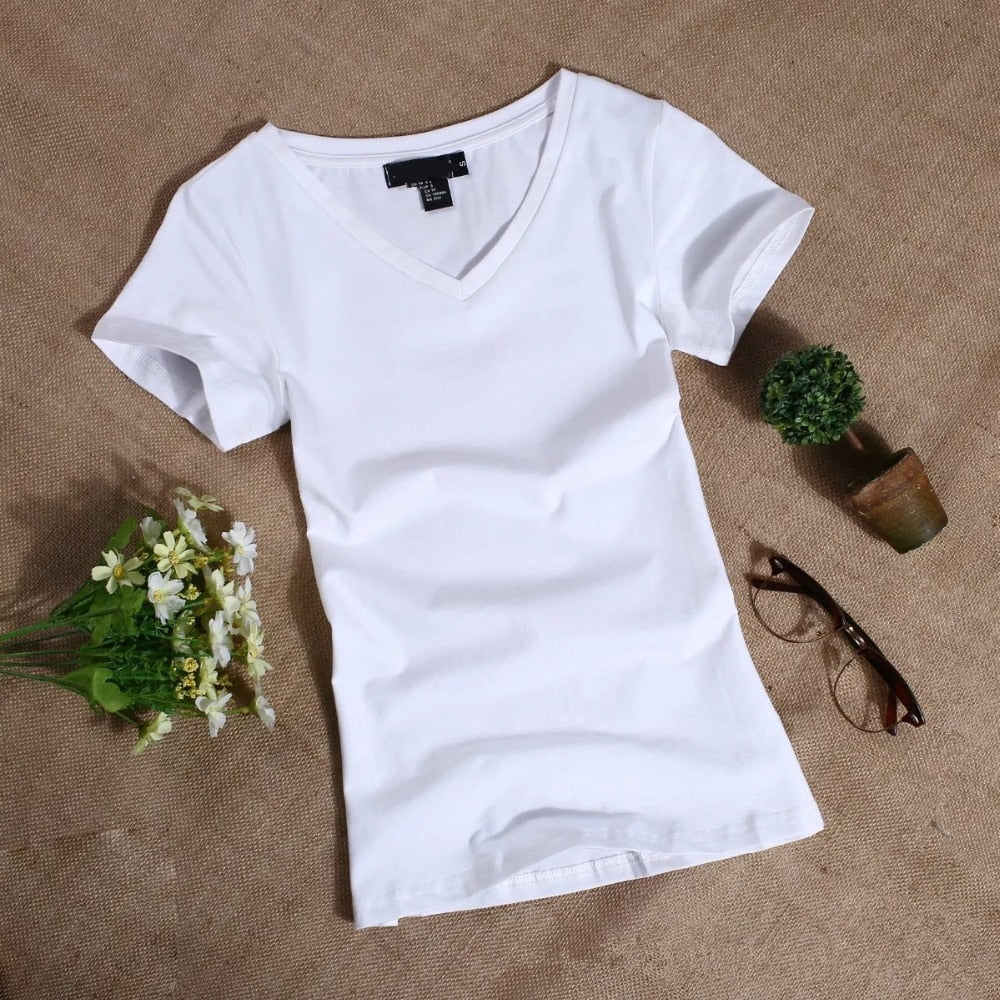 MRMT 2021 Women's T Shirt Women Short Sleeved Slim Solid Color Simple Pure Tee Womens T-Shirt For Female Women T shirts